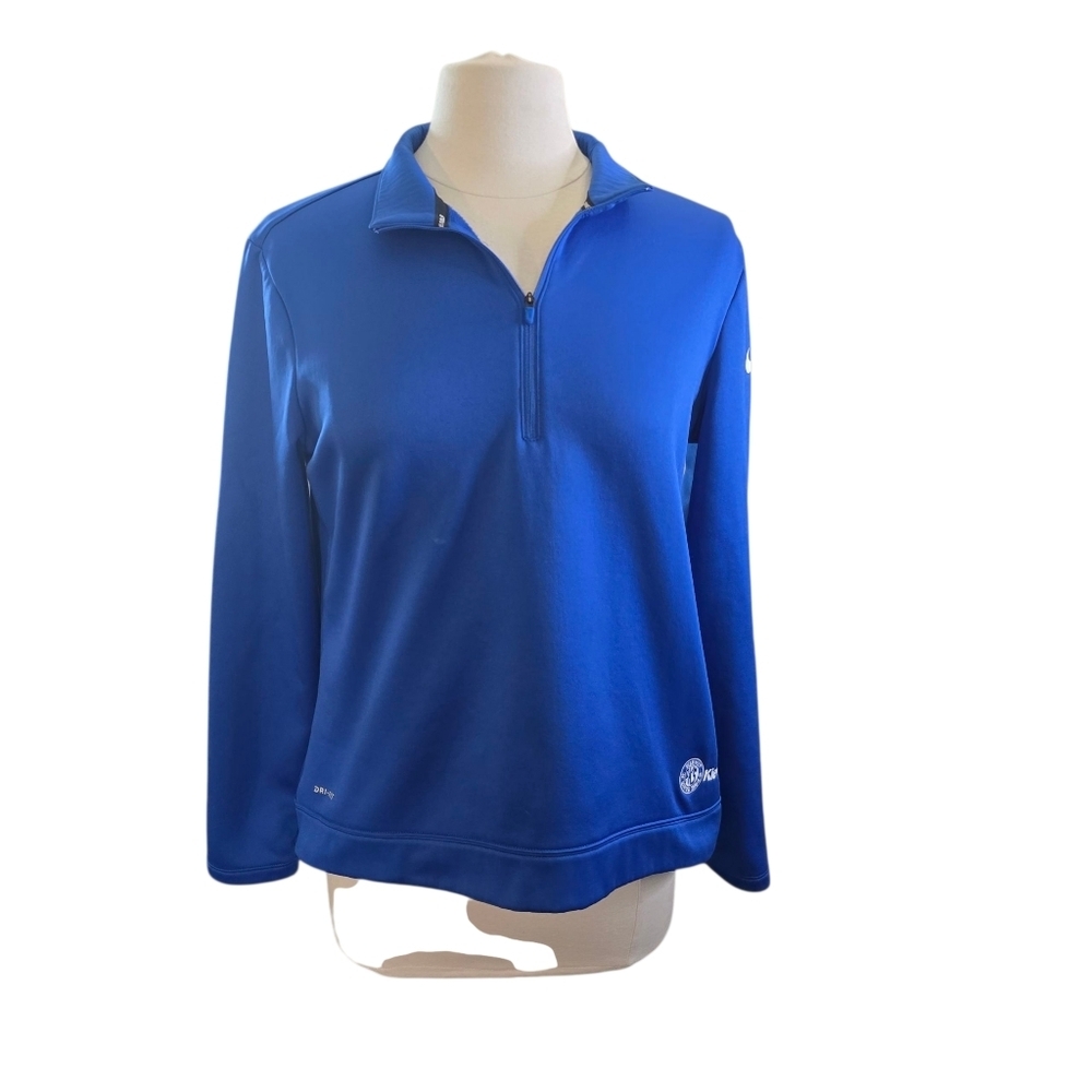 Kiewit Corporation Nike Gold Pullover Sweater Blue Sweater Size Medium Women's
